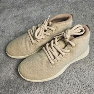 Allbirds Womens Wool Runner-up Mizzles Beige High Top Sneakers Water Repel 6 NEW